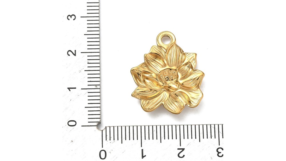 PENDENTIF FLEUR acier