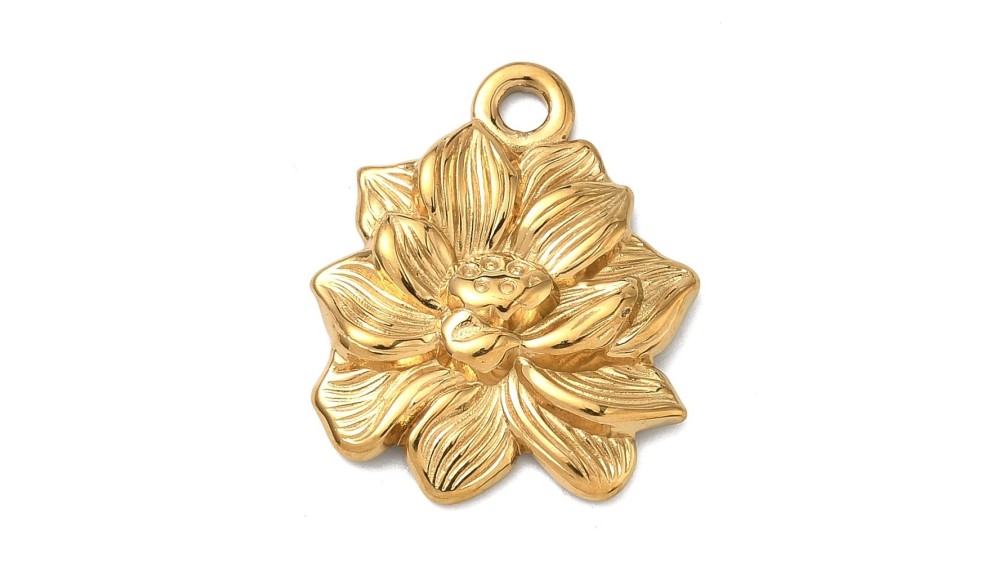 PENDENTIF FLEUR or
