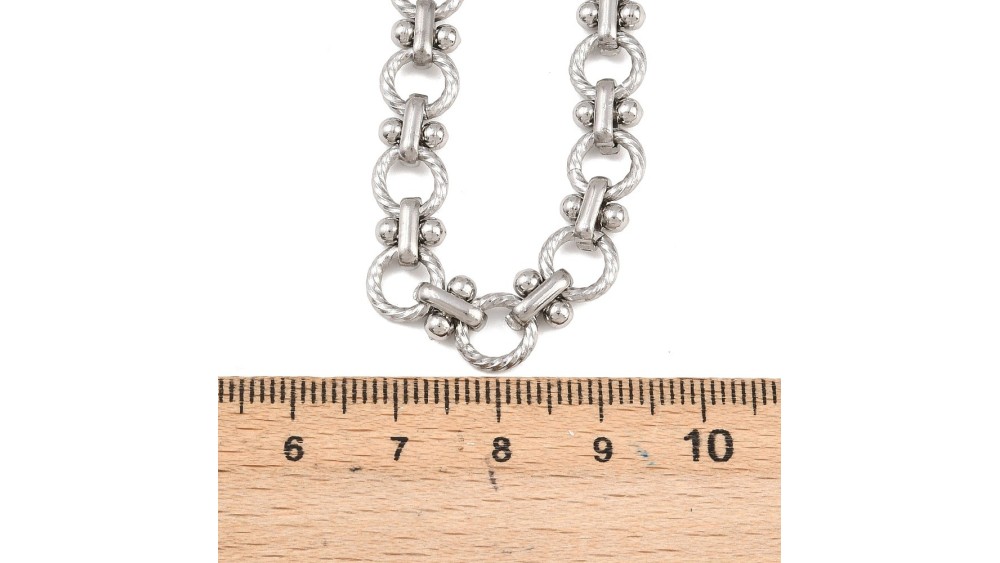 collier acier argent