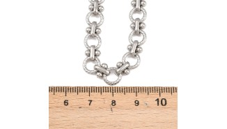 collier acier argent