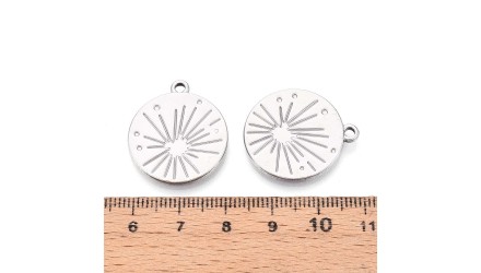 pendentif acier soleil