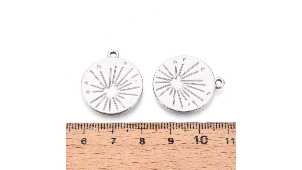 pendentif acier soleil