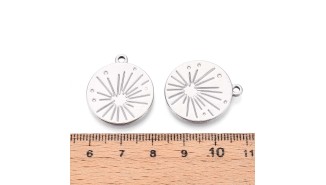 copy of Médaille soleil acier inoxydable 304 plaqué or 18k