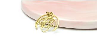 pendentif lune acier