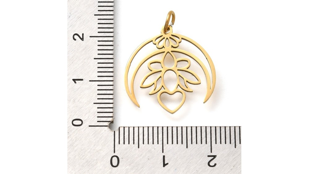 pendentif lune or