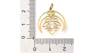 pendentif lune or