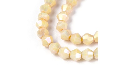 copy of Perles toupie verre en 4mm jaune AB