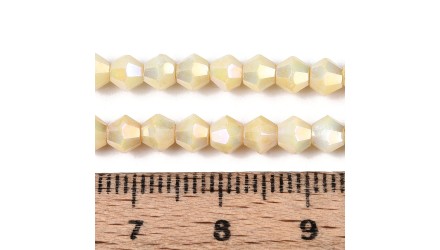 copy of Perles toupie verre en 4mm jaune AB