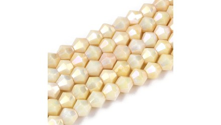 copy of Perles toupie verre en 4mm jaune AB