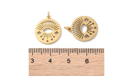 copy of Médaille soleil acier inoxydable 304 plaqué or 18k