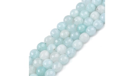 copy of 30 Perles 6mm à facettes en agate bleu à rayures grade A