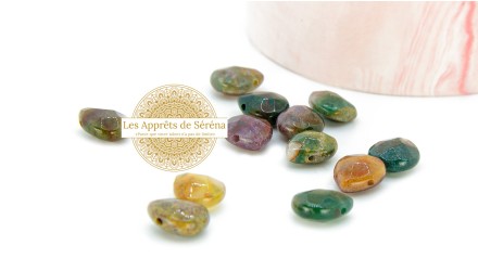 copy of Perles à facettes 10mm agate naturelle teintée bleue