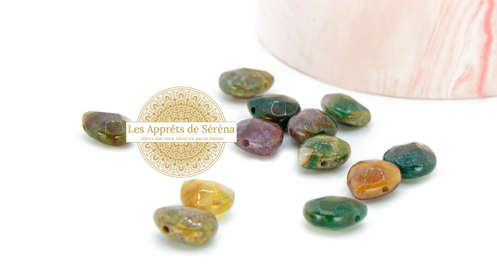 copy of Perles à facettes 10mm agate naturelle teintée bleue