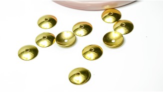 copy of copy of Coupelles pour perles 3mm en laiton doré