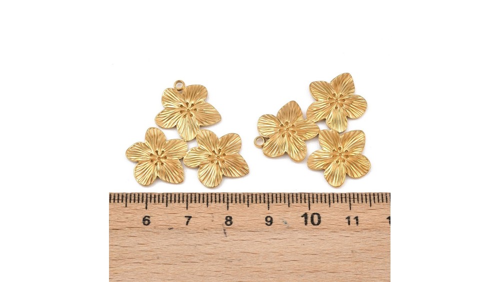 PENDENTIF FLEUR OR