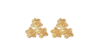 PENDENTIF FLEUR ACIER