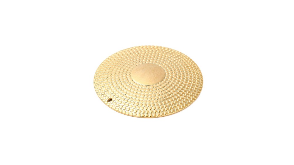 pendentif rond acier