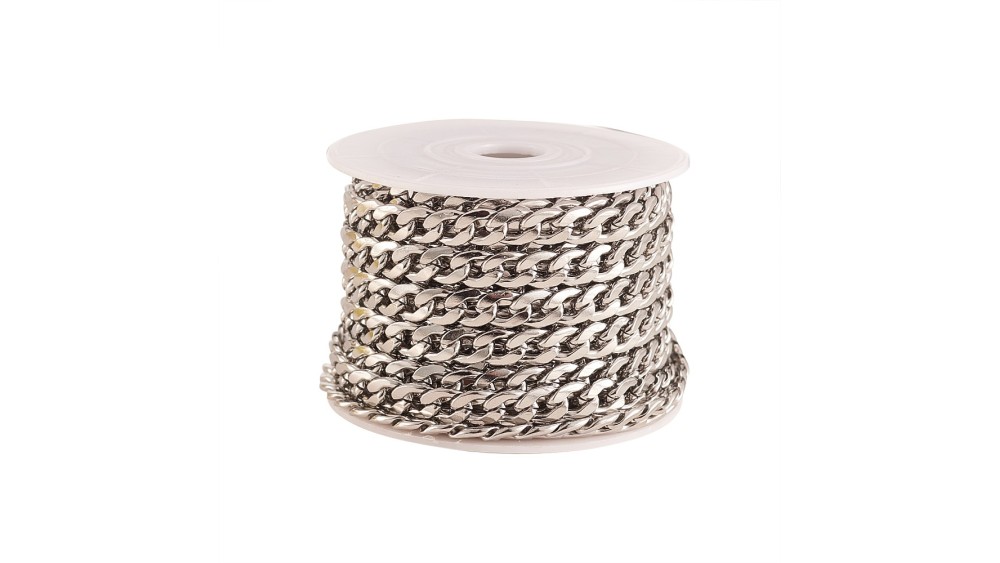 chaine acier argent