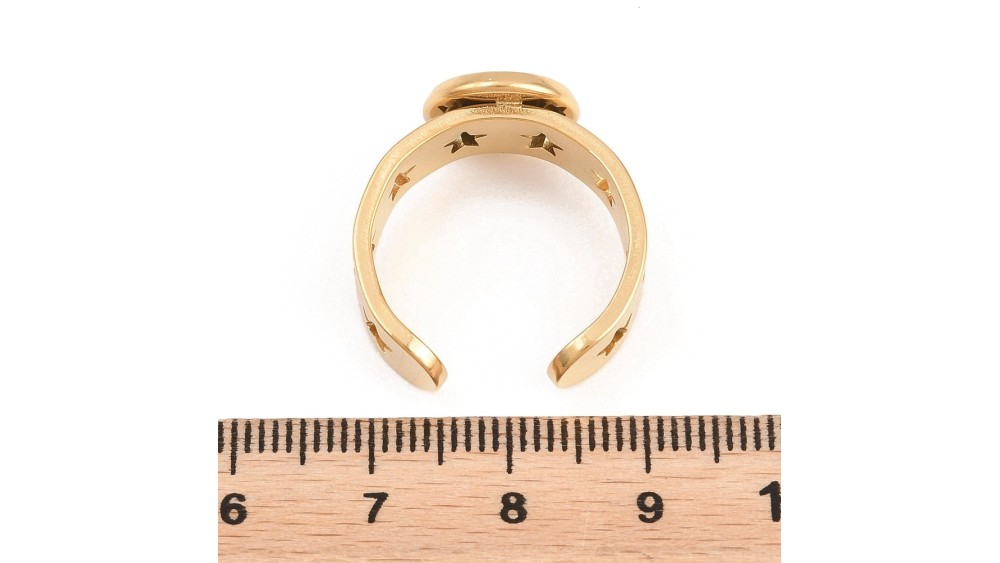 bague acier etoile