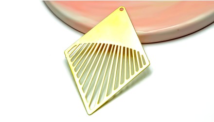 copy of Paire d'estampe filigrane en acier inoxydable 304 plaqué or 18k