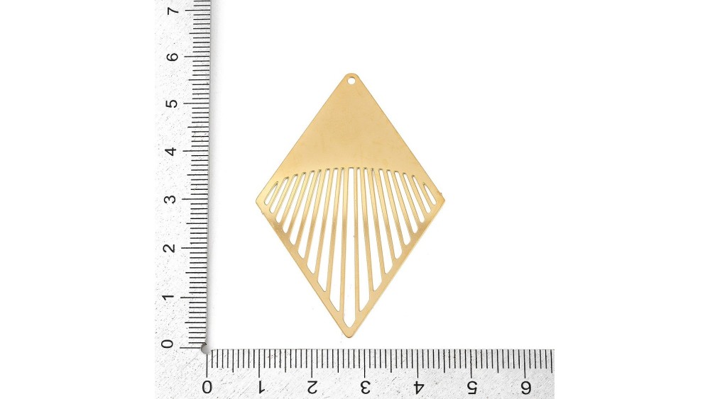 copy of Paire d'estampe filigrane en acier inoxydable 304 plaqué or 18k