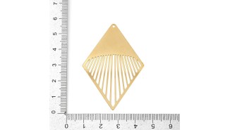 copy of Paire d'estampe filigrane en acier inoxydable 304 plaqué or 18k
