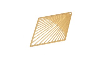 copy of Paire d'estampe filigrane en acier inoxydable 304 plaqué or 18k