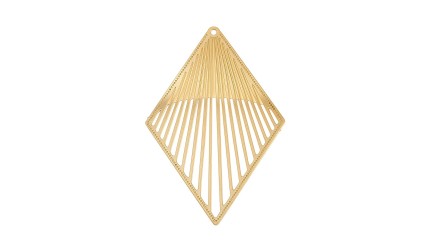 copy of Paire d'estampe filigrane en acier inoxydable 304 plaqué or 18k