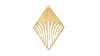 copy of Paire d'estampe filigrane en acier inoxydable 304 plaqué or 18k