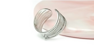 copy of Bague support pendentif en acier inoxydable or 7 anneaux