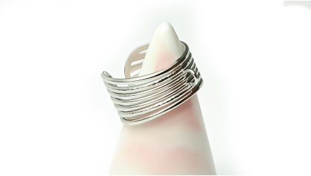 copy of Bague support pendentif en acier inoxydable or 7 anneaux