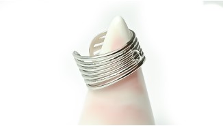 copy of Bague support pendentif en acier inoxydable or 7 anneaux