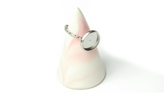 copy of Bague ajustable pour cabochon de 12mm anneau fin acier inoxydable 304