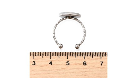 copy of Bague ajustable pour cabochon de 12mm anneau fin acier inoxydable 304