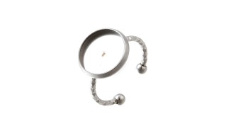 copy of Bague ajustable pour cabochon de 12mm anneau fin acier inoxydable 304