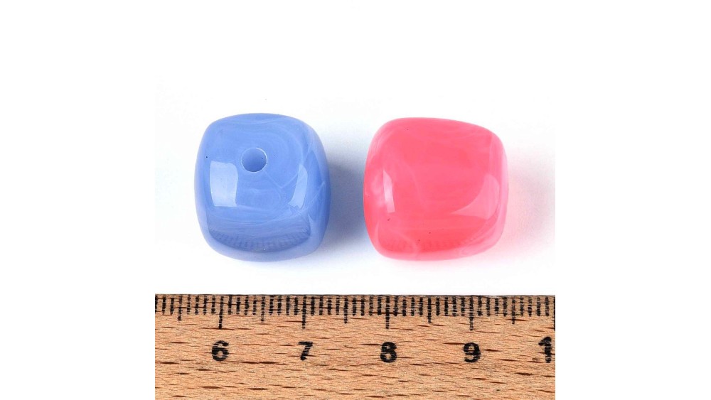 copy of 10 perles acryliques carrées imprimées 14x14mm