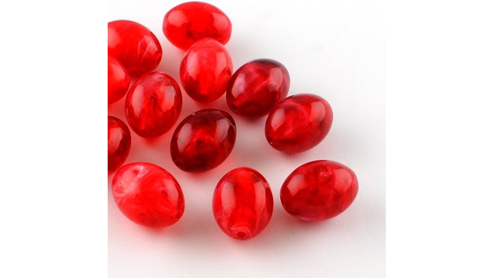 perles ovales acryliques