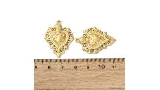 copy of Pendentif coeur flaboyant et anges en acier inoxydable