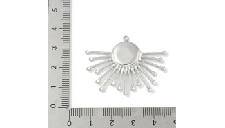 copy of Pendentif soleil doré support cabochon 10 mm – Acier inoxydable plaqué or 18K