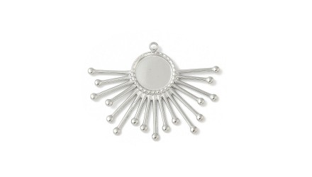 support cabochon acier
