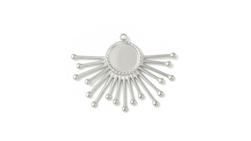 support cabochon acier