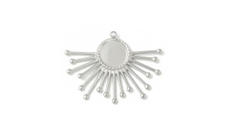 copy of Pendentif soleil doré support cabochon 10 mm – Acier inoxydable plaqué or 18K