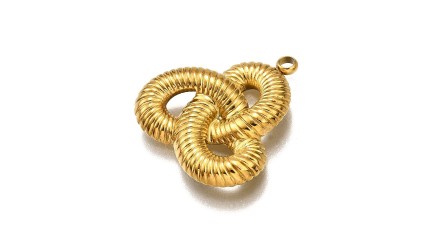Pendentif Triskèle acier inoxydable 304 plaqué or 18k