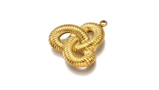 Pendentif Triskèle acier inoxydable 304 plaqué or 18k