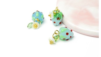 copy of Pendentif fruit en verre artisanal fait au chalumeau  Couleur orange