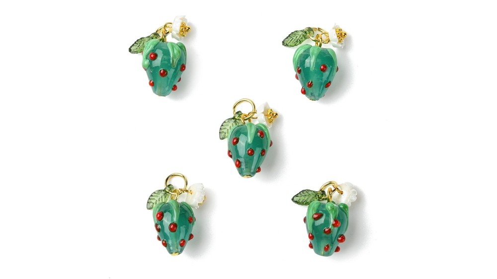 copy of Pendentif fruit en verre artisanal fait au chalumeau  Couleur orange