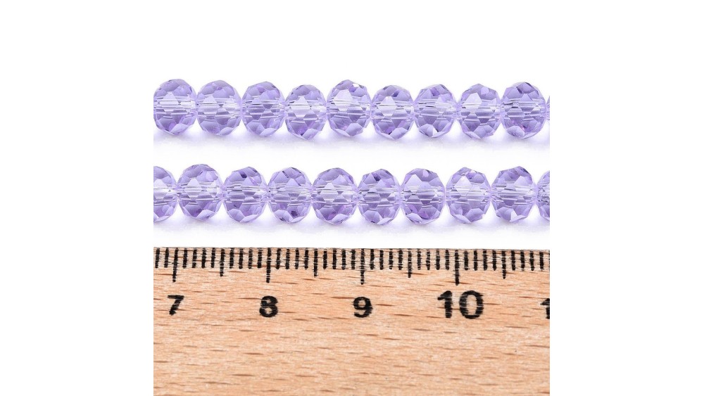 perles a facettes mauves