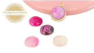 agate à rayures fuchsia