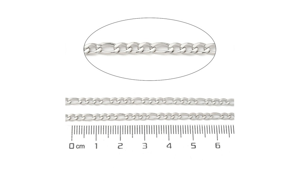 copy of Chaîne maille figaro acier inoxydable 304 plaqué or 18k