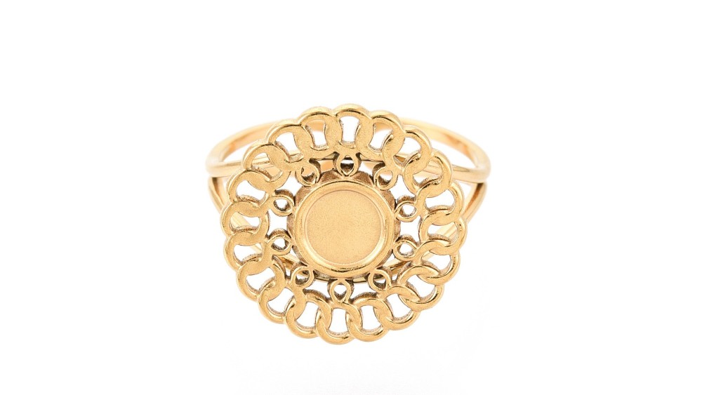 bague acier 18k